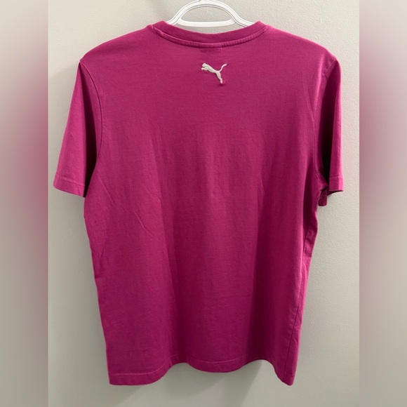 Puma | Fuchsia Tee with White Logo - Picture 4 of 8